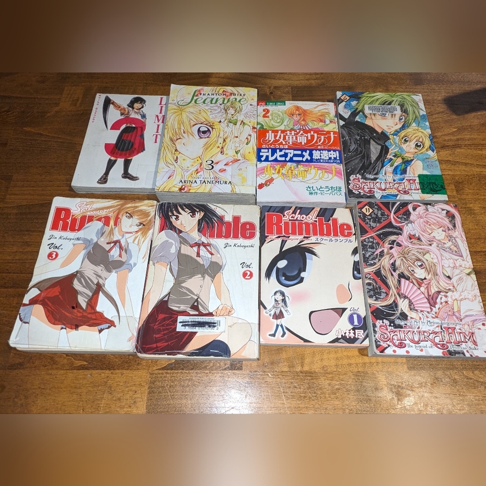 Manga Book Lot  of 8 books